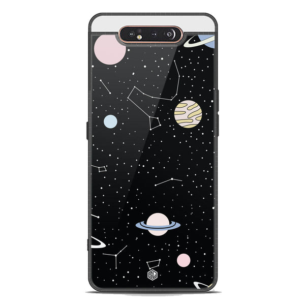 Space Series Soft Phone Case - Premium Glass Case - Design 1 - Samsung Galaxy A80
