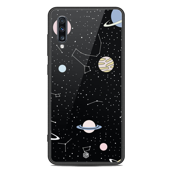 Space Series Soft Phone Case - Premium Glass Case - Design 1 - Samsung Galaxy A70