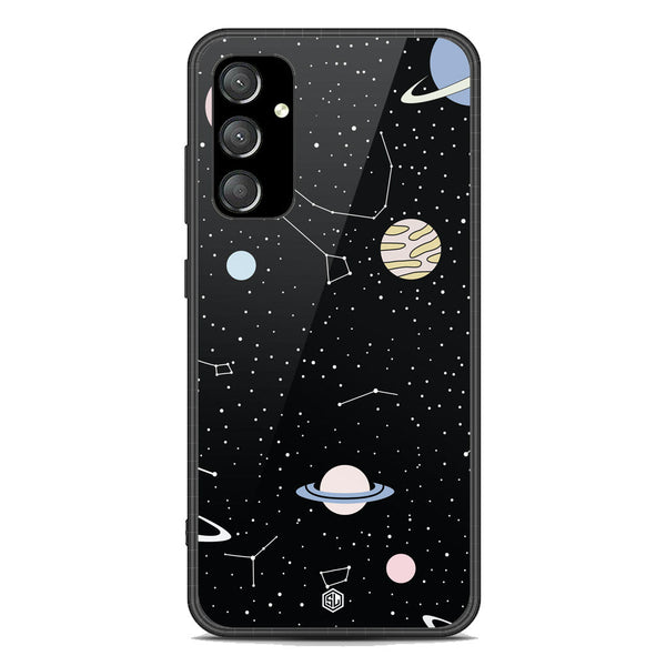 Space Series Soft Phone Case - Premium Glass Case - Design 1 - Samsung Galaxy A24 4G