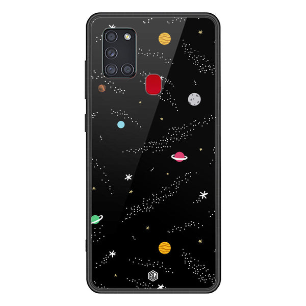 Space Series Soft Phone Case - Premium Glass Case - Design 2 - Samsung Galaxy A21s