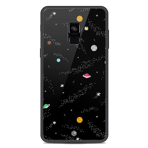 Space Series Soft Phone Case - Premium Glass Case - Design 2 - Samsung Galaxy A8 2018