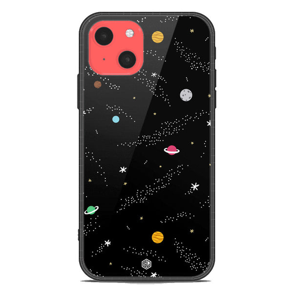 Space Series Soft Phone Case - Premium Glass Case - Design 2 - iPhone 13 Mini