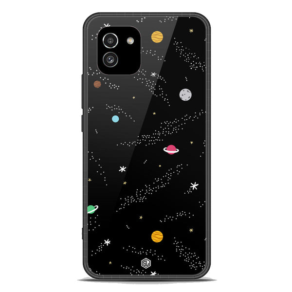 Space Series Soft Phone Case - Premium Glass Case - Design 2 - Samsung Galaxy A03