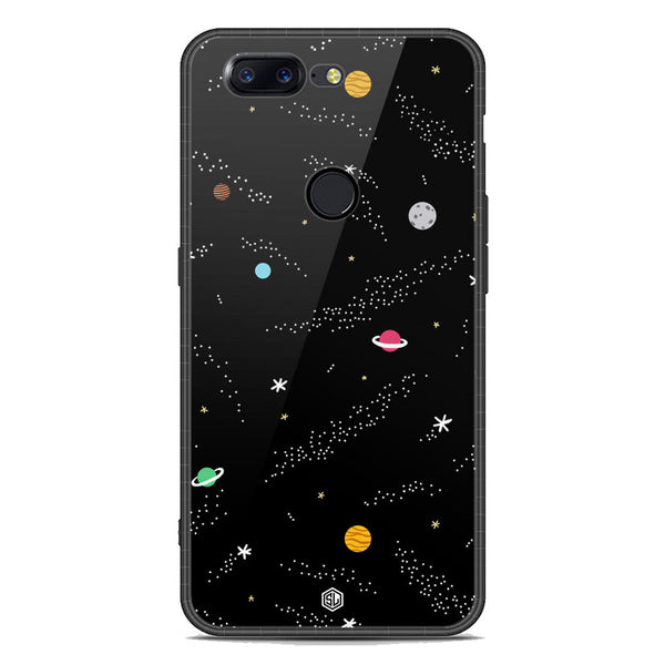 Space Series Soft Phone Case - Premium Glass Case - Design 2 - OnePlus 5T