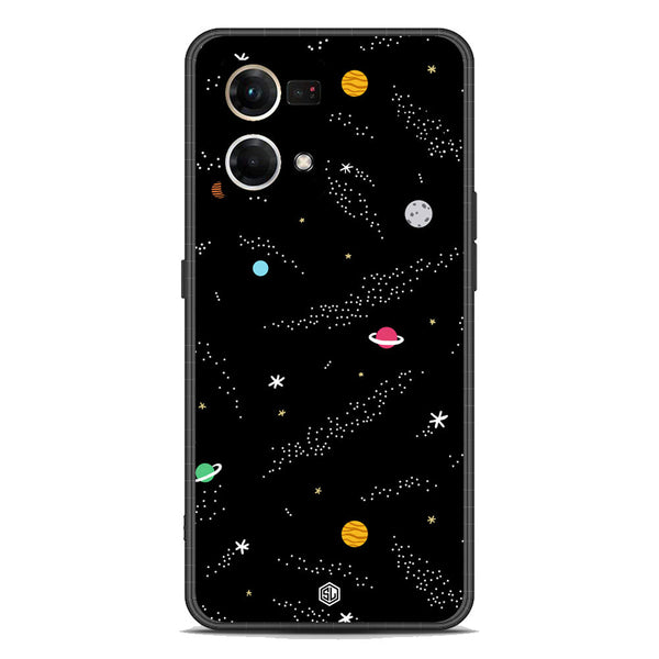 Space Series Soft Phone Case - Premium Glass Case - Design 2 - Oppo Reno 7 4G