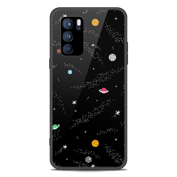Space Series Soft Phone Case - Premium Glass Case - Design 2 - Oppo Reno 6 5G