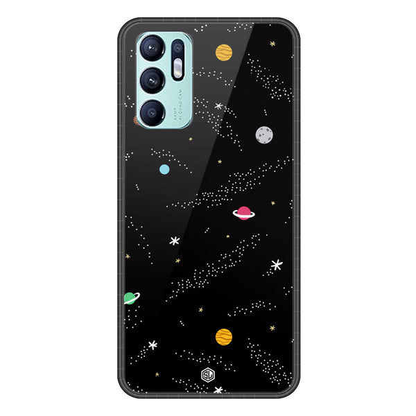 Space Series Soft Phone Case - Premium Glass Case - Design 2 - Oppo Reno 6