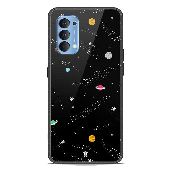Space Series Soft Phone Case - Premium Glass Case - Design 2 - Oppo Reno 4