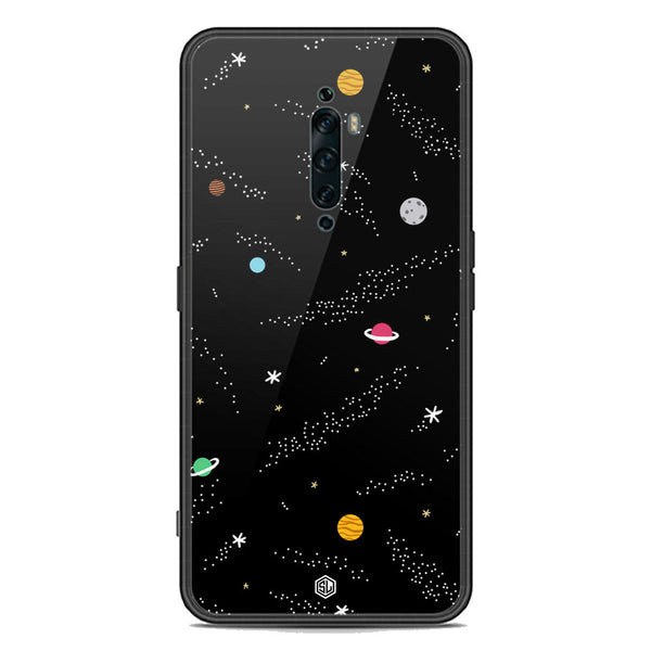 Space Series Soft Phone Case - Premium Glass Case - Design 2 - Oppo Reno 2F