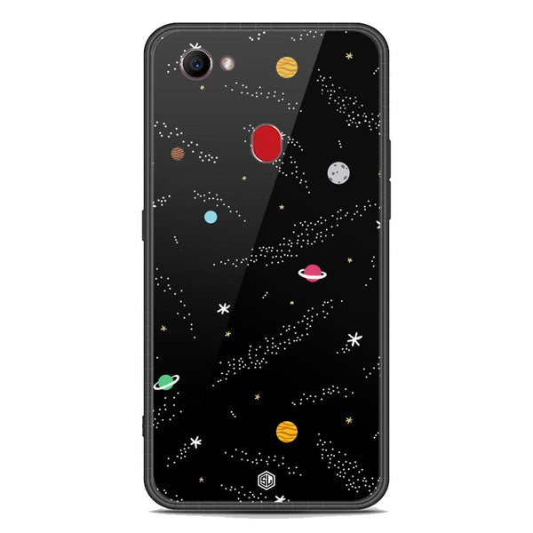 Space Series Soft Phone Case - Premium Glass Case - Design 2 - Oppo F7