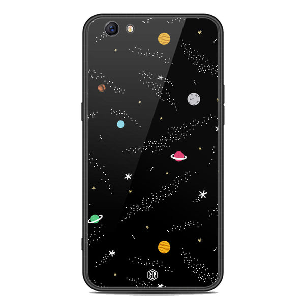 Space Series Soft Phone Case - Premium Glass Case - Design 2 - Oppo F3 Plus