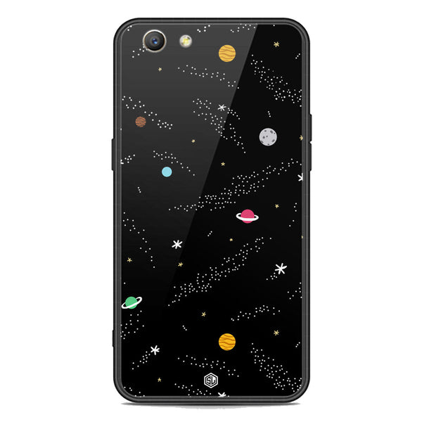 Space Series Soft Phone Case - Premium Glass Case - Design 2 - Oppo F1S