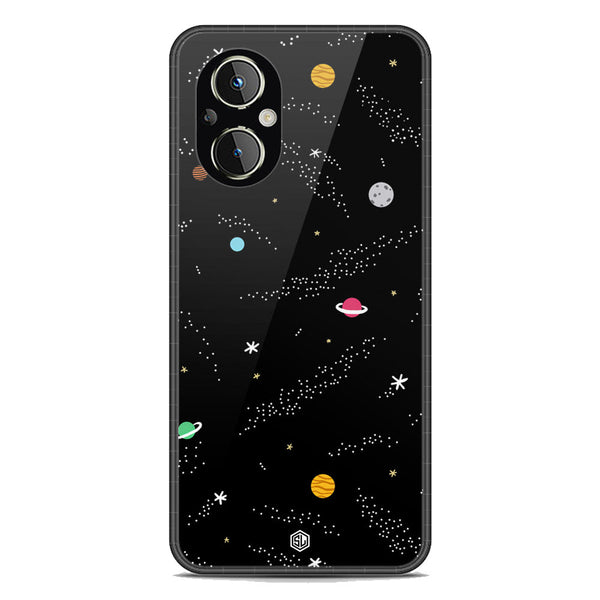Space Series Soft Phone Case - Premium Glass Case - Design 2 - Oppo A96 5G