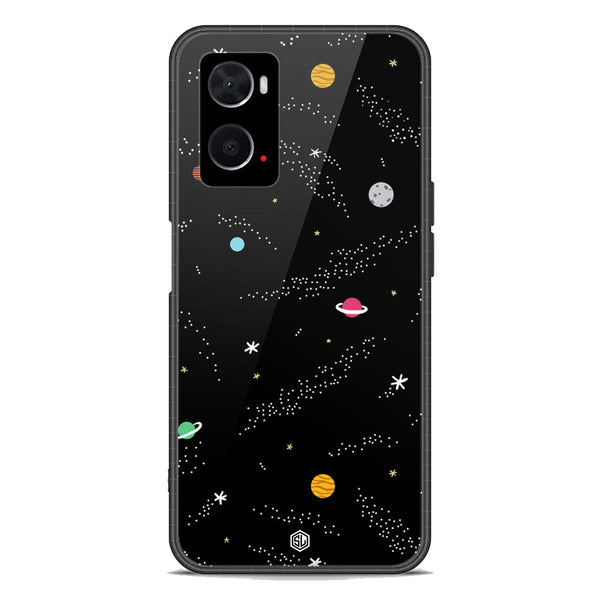 Space Series Soft Phone Case - Premium Glass Case - Design 2 - Oppo A96 4G