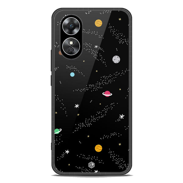 Space Series Soft Phone Case - Premium Glass Case - Design 2 - Oppo A17