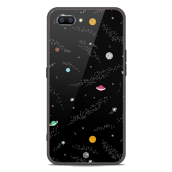 Space Series Soft Phone Case - Premium Glass Case - Design 2 - Oppo A12e