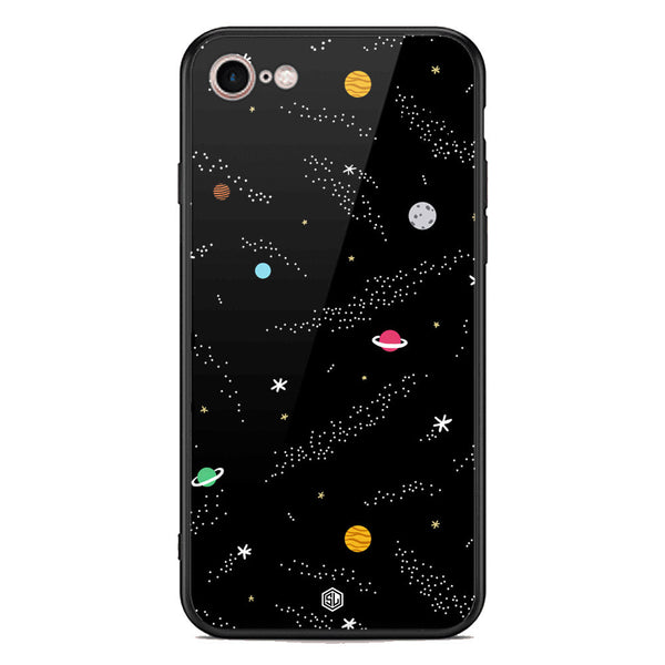 Space Series Soft Phone Case - Premium Glass Case - Design 2 - iPhone 8 / 7