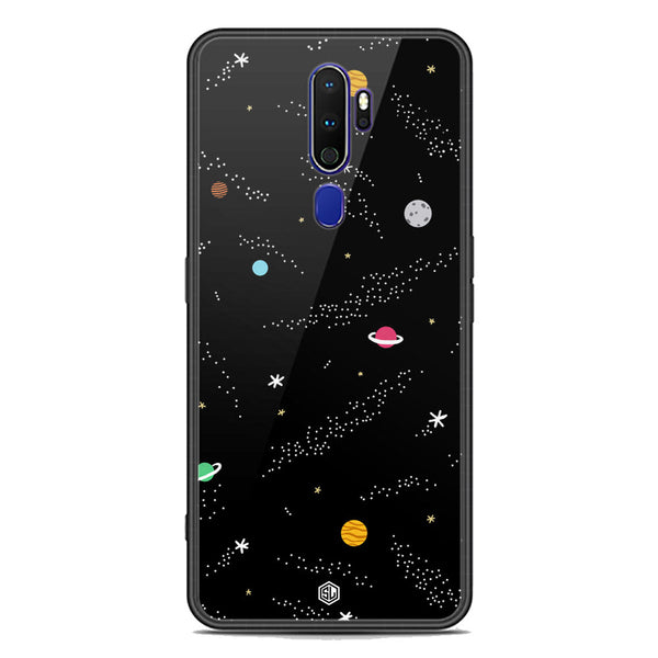 Space Series Soft Phone Case - Premium Glass Case - Design 2 - Oppo A5 2020