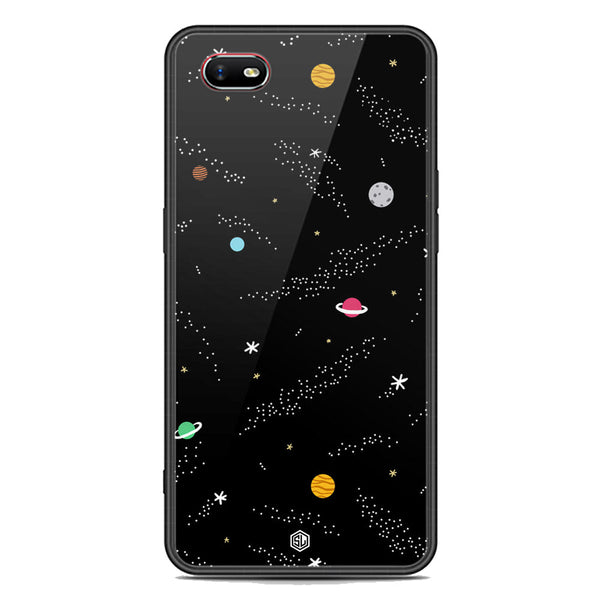 Space Series Soft Phone Case - Premium Glass Case - Design 2 - Oppo A1k