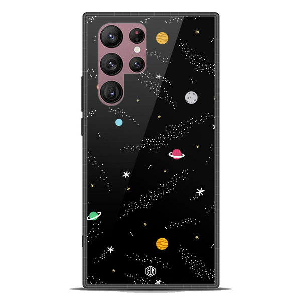 Space Series Soft Phone Case - Premium Glass Case - Design 2 - Samsung Galaxy S22 Ultra 5G