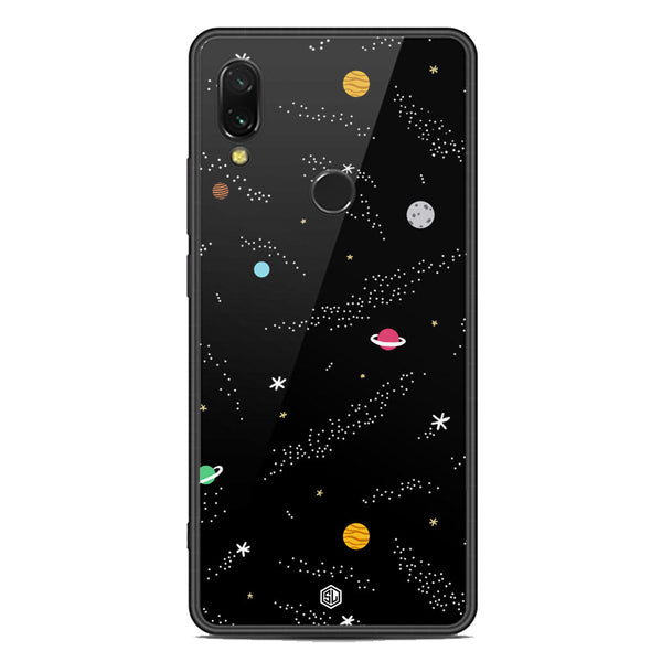 Space Series Soft Phone Case - Premium Glass Case - Design 2 - Xiaomi Redmi 7