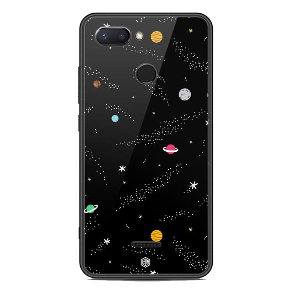 Space Series Soft Phone Case - Premium Glass Case - Design 2 - Xiaomi Redmi 6