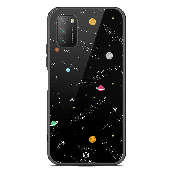 Space Series Soft Phone Case - Premium Glass Case - Design 2 - Xiaomi Poco M3