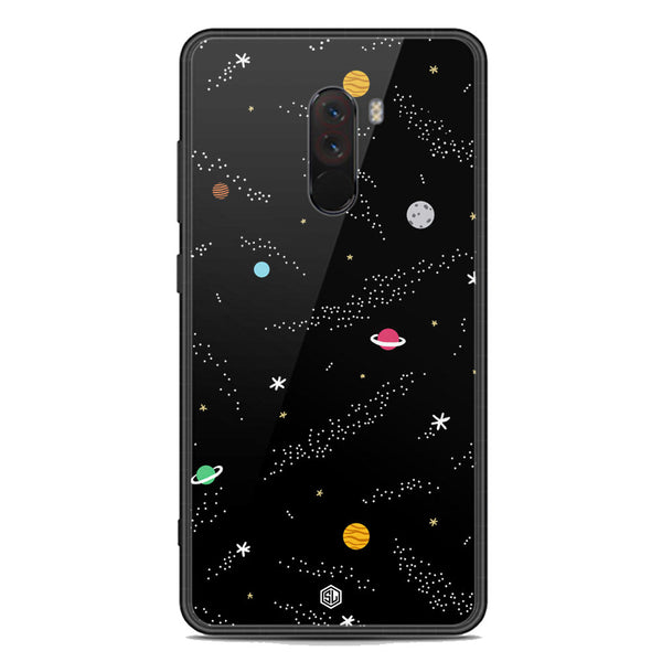 Space Series Soft Phone Case - Premium Glass Case - Design 2 - Xiaomi Pocophone F1