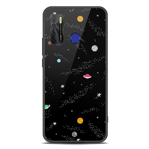 Space Series Soft Phone Case - Premium Glass Case - Design 2 - Tecno Camon 15