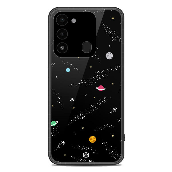 Space Series Soft Phone Case - Premium Glass Case - Design 2 - Tecno Spark 8C