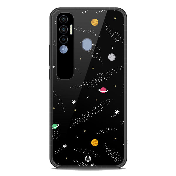 Space Series Soft Phone Case - Premium Glass Case - Design 2 - Tecno Spark 7 Pro