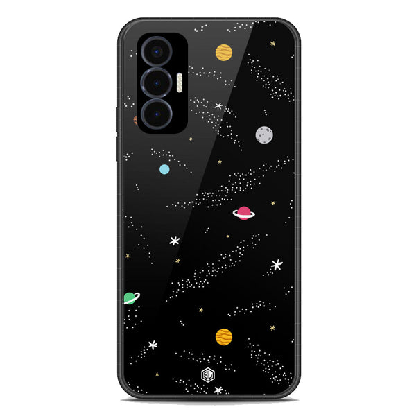 Space Series Soft Phone Case - Premium Glass Case - Design 2 - Tecno Pova 3