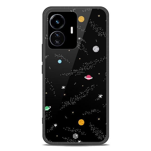 Space Series Soft Phone Case - Premium Glass Case - Design 2 - Vivo Y77e 5G