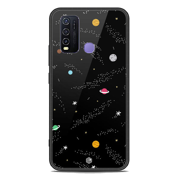 Space Series Soft Phone Case - Premium Glass Case - Design 2 - Vivo Y50