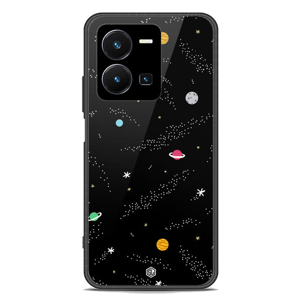 Space Series Soft Phone Case - Premium Glass Case - Design 2 - Vivo Y35