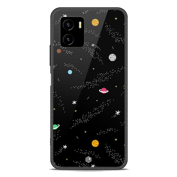 Space Series Soft Phone Case - Premium Glass Case - Design 2 - Vivo Y15a