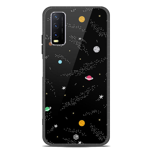 Space Series Soft Phone Case - Premium Glass Case - Design 2 - Vivo Y12s