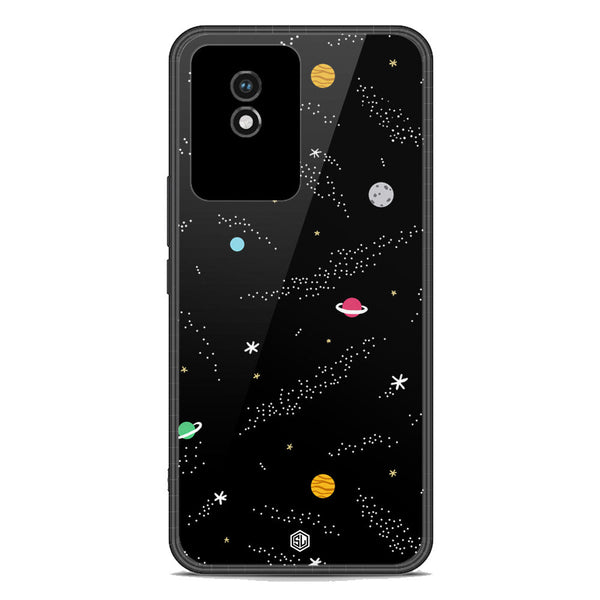 Space Series Soft Phone Case - Premium Glass Case - Design 2 - Vivo Y02A