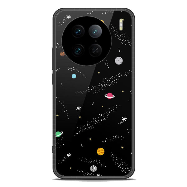 Space Series Soft Phone Case - Premium Glass Case - Design 2 - Vivo X90 Pro