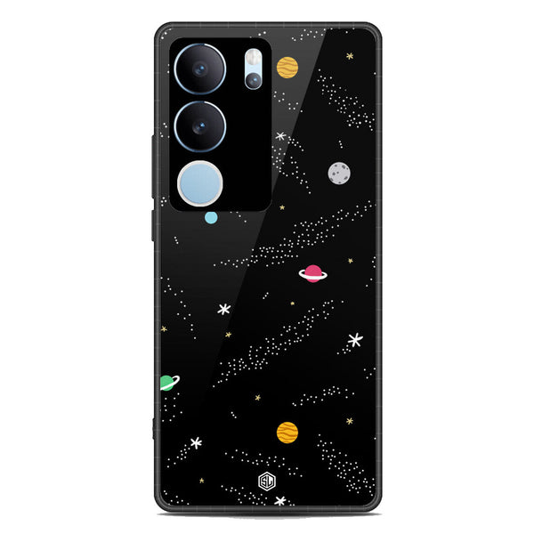 Space Series Soft Phone Case - Premium Glass Case - Design 2 - Vivo V29 Pro