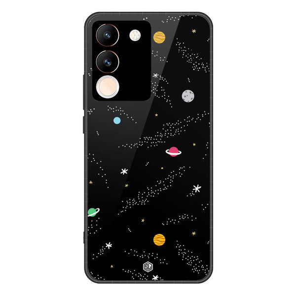 Space Series Soft Phone Case - Premium Glass Case - Design 2 - Vivo V29e