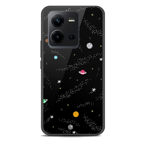 Space Series Soft Phone Case - Premium Glass Case - Design 2 - Vivo V25e