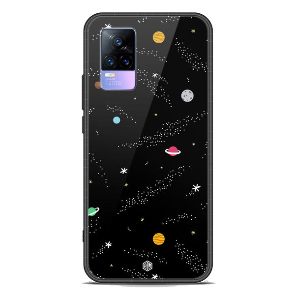 Space Series Soft Phone Case - Premium Glass Case - Design 2 - Vivo V21e