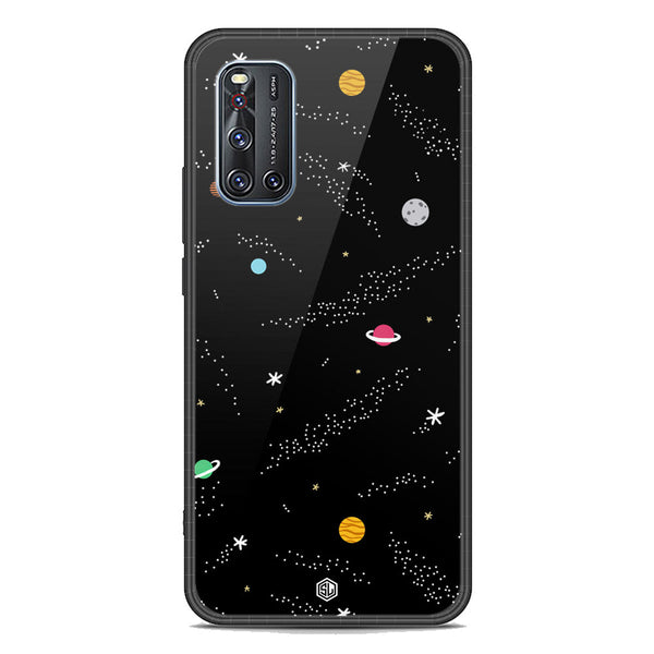 Space Series Soft Phone Case - Premium Glass Case - Design 2 - Vivo V19