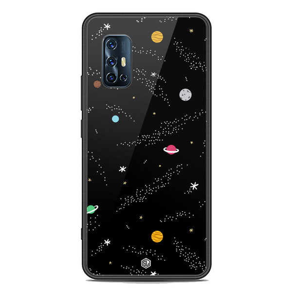 Space Series Soft Phone Case - Premium Glass Case - Design 2 - Vivo V17