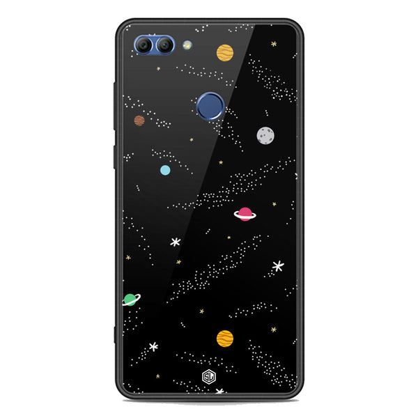 Space Series Soft Phone Case - Premium Glass Case - Design 2 - Huawei Y9 2018