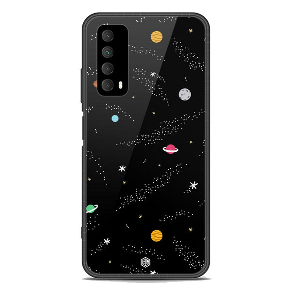 Space Series Soft Phone Case - Premium Glass Case - Design 2 - Huawei Y7a