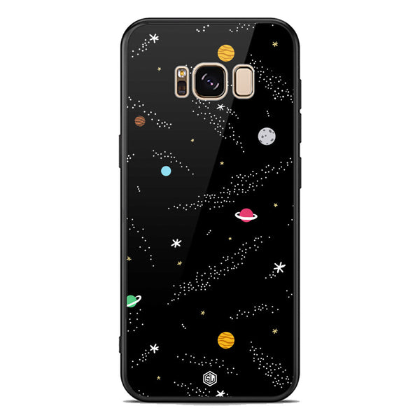 Space Series Soft Phone Case - Premium Glass Case - Design 2 - Samsung Galaxy S8