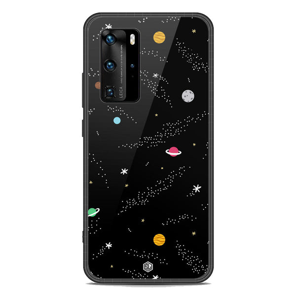 Space Series Soft Phone Case - Premium Glass Case - Design 2 - Huawei P40 Pro