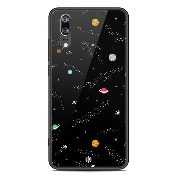 Space Series Soft Phone Case - Premium Glass Case - Design 2 - Huawei P20